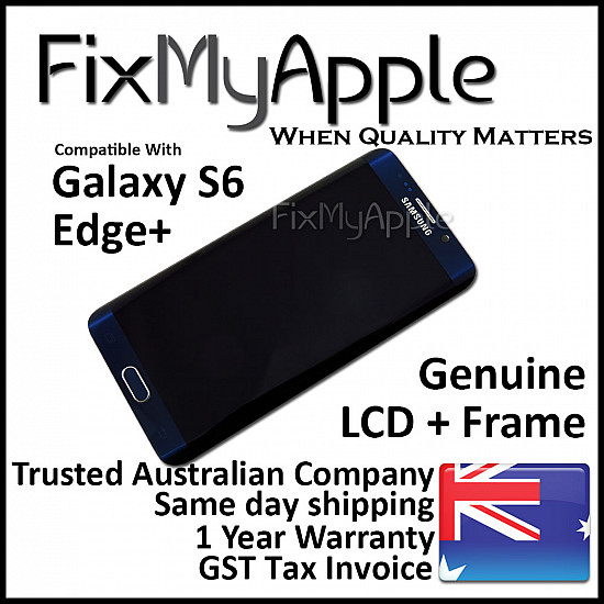 [Full OEM] Samsung Galaxy S6 Edge+ LCD Touch Screen Digitizer Assembly with Frame - Black Sapphire